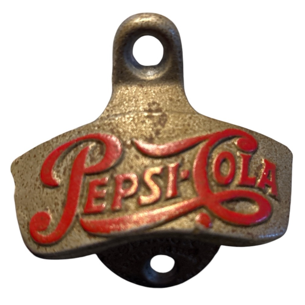 Vintage Pepsi Cola Starr Wall Mount‎ Metal Bottle Opener Made in USA Screws